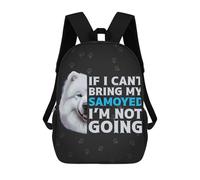 sinyumoney Funny Samoyed Quote Backpack School Bag Business Durable Laptop Bag for Campus Outdoor Travel Sports 17inch