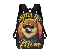 sinyumoney Funny Shiba Inu Dog Mom School Bags School Secondary High School College Backpack Travel for Boys/Girls/Teenagers 17inch