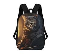 sinyumoney Funny Shinobi Ninja Cat Backpack School Bag School Secondary High School College Backpack Travel for Boys/Girls/Teenagers 17inch