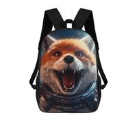 sinyumoney Funny Space Fox Backpack School Bag Water Resistant Computer Rucksack for Teenage Girls Boys Women Men 17inch