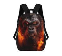sinyumoney Furious Mad Scary Gorilla School Bags Water Resistant Travel Backpack Computer Bag for School/Work/Travel 17inch