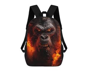 sinyumoney Furious Mad Scary Gorilla School Bags Water Resistant Travel Backpack Computer Bag for School/Work/Travel 17inch