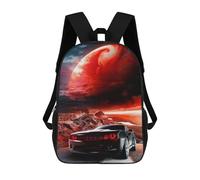 sinyumoney Future Car on Mars Backpack for Boys Teen Students, Girls Rucksack Bags Toddler Elementary Middle School Bookbag 17inch