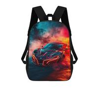 sinyumoney Future Racing Car Neon Lights School Backpack 3D Printed Children's 17inch Backpacks Bag Bookbag for Kids Boy Girl Book Bags Kids School Bag Travel Rucksacks