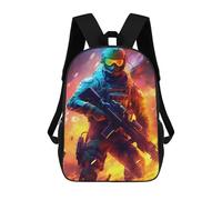 sinyumoney Future Soldier in Action -1 Kids Backpack, Kids School Bag 3D Printed School Backpacks for Boys And Teenager School Students 17inch
