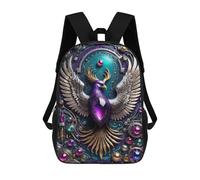 sinyumoney Future Steampunk Phoenix School Backpack Fashion Stationery Backpack Waterproof Casual Daypacks for Camping Outdoor Adventures And Daily Travel 17inch