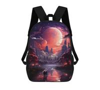sinyumoney Futuristic City Backpack School Bag Secondary Causal Travel High School Bags for School/Work/Travel 17inch