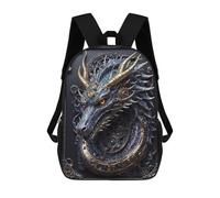 sinyumoney Futuristic Dragon Emperor School Bags Rucksack Casual Daypacks School Work Travel Bag for Campus Outdoor Travel Sports 17inch
