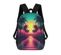 sinyumoney Futuristic Synth Dream Backpack School Lightweight Schoolbag Dayback Bookbag College for Men/Women 17inch