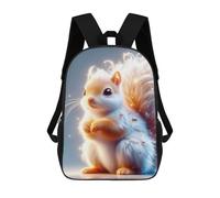 sinyumoney Fuzzy Cute Squirrel 17 Inch Backpack School Bag Rucksack for Girls Boys Large Capacity Kids Back Pack Lightweight School Bags for Children Students