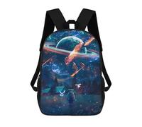 sinyumoney Galactic Adventure Earth's Destruction Kids Children School Backpack 17 Inch Bookbags Casual Travel Rucksack Boys Girls Large Capacity Daypack 17inch