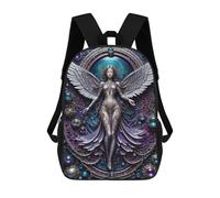 sinyumoney Galactic Angel Steampunk 17 Inch Backpack School Bag Rucksack for Girls Boys Large Capacity Kids Back Pack Lightweight School Bags for Children Students