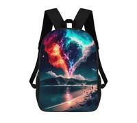 sinyumoney Galactic Beach Encounter -1 Children's Backpacks School 3D Printed Bag Bookbag for Kids Travel Rucksacks Boy Girl Book Bags Kids School Bag 17inch
