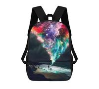 sinyumoney Galactic Beach Encounter Backpack Cartoon Plush Bag, 3D Backpack for Kids School Bag Birthday Gift Idea for Boys And Girls 17inch