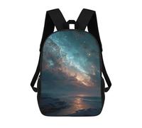 sinyumoney Galactic Beach Sunset Rucksack Water Resistant Computer Rucksack for Camping Outdoor Adventures And Daily Travel 17inch