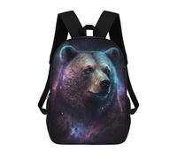 sinyumoney Galactic Bear Portrait Children’s Backpack Girls Boys, 17 Inch Rucksack Bag, Daypack, Primary School, Perfect for Back to Kids
