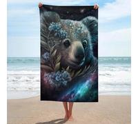sinyumoney Galactic Bear with Flowers -2 Bathroom Towels Highly Absorbent Quick Beach Towel Super Soft Hotel Quality 130cm*80cm