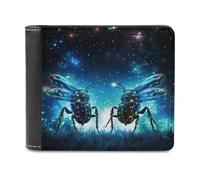 sinyumoney Galactic Beetles in Twilight 3D Print Men's Wallet Multiple Slots Banknote Compartments Soft Convenient Purse Youth Guys 11.7cm*9.5cm