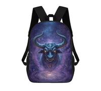 sinyumoney Galactic Bull Mandala Art Print School Backpack 3D Printed Children's 17inch Backpacks Bag Bookbag for Kids Boy Girl Book Bags Kids School Bag Travel Rucksacks