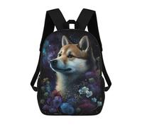 sinyumoney Galactic Canine Dream 17 Inch Backpacks Kids Schoolbag,3D Printed Elementary And Middle School Students Backpacks for Boys Girls