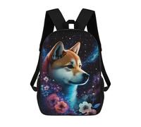 sinyumoney Galactic Canine Dreamscape -1 Backpack School Bag Lightweight Casual Daypack School Backpacks for School/Work/Travel 17inch