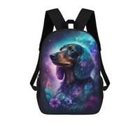 sinyumoney Galactic Canine Dreamscape School Bag 3D Printed 17inch Backpacks Fashion Kids School Backpack Rucksacks for Boys Elementary And Middle School Students