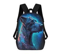 sinyumoney Galactic Canine Majesty -1 School Bag 3D Printed Backpacks Fashion Kids School Backpack Boys Rucksacks for Boys Middle School Students 17inch