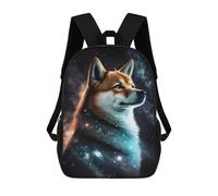 sinyumoney Galactic Canine Majesty -2 Rucksack Water Resistant Travel Backpack Computer Bag for Teenage Girls Boys Women Men 17inch