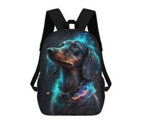 sinyumoney Galactic Canine Majesty -4 Kids Backpacks,3D Personalized School Bookbags for Boys Girls Large Schoolbags Casual Daypack 17inch