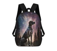 sinyumoney Galactic Canine Majesty -5 3D Printed Children's School Backpack for Kids Travel Rucksacks Book Bags Kids School Bag 17inch
