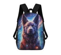 sinyumoney Galactic Canine Majesty -8 Backpack School Fashion Stationery Backpack Waterproof Casual Daypacks for Men, Women & Teenage Boys 17inch