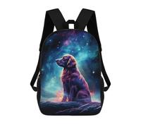 sinyumoney Galactic Canine Majesty -9 Backpack for School 3D Printed Boys Girls School BagChildren Bookbag Travel Rucksack 17inch