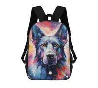 sinyumoney Galactic Canine Portrait -2 School Bags Water Resistant School Bag Business Backpack for Boys/Girls/Teenagers 17inch