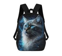 sinyumoney Galactic Cat Portrait -4 Backpack School Bag High Secondary School Bags Casual Backpack for Teenage Girls Boys Women Men 17inch