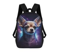 sinyumoney Galactic Chihuahua Portrait -3 Rucksack Business Laptop Rucksack Bag Unisex Casual Daypack for Girls Boys Teenage 17inch