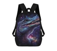sinyumoney Galactic Crocodile Art Print-1 School Backpack High Secondary School Bags Casual Backpack for Girl, Teen Girls 17inch