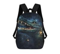 sinyumoney Galactic Crocodile Art Print-17 Backpack School Computer Rucksack for School/Work/Travel- Perfect for Travel, Work And Daily Use 17inch