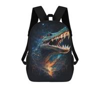 sinyumoney Galactic Crocodile Art Print-18 School Bags Computer Rucksack for School/Work/Travel for Camping Outdoor Adventures And Daily Travel 17inch