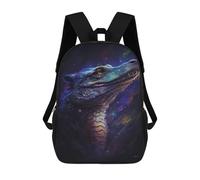sinyumoney Galactic Crocodile Art Print-19 Rucksack Travel College Rucksack Backpacks for Campus Outdoor Travel Sports 17inch