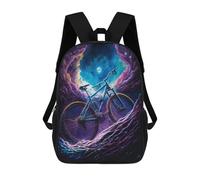sinyumoney Galactic Cycling Adventure -1 Backpack School Bag Lightweight Casual Daypack School Backpacks for Teenage Girls Boys Women Men 17inch
