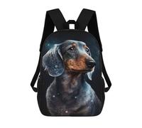 sinyumoney Galactic Dachshund Portrait -1 Backpack School Water Resistant Travel Backpack Computer Bag - Perfect for Travel, Work And Daily Use 17inch