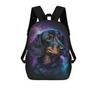 sinyumoney Galactic Dachshund Portrait -12 School Backpack Large School Backpack for Boys for Campus Outdoor Travel Sports 17inch