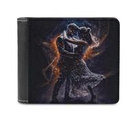 sinyumoney Galactic Dance Embrace 3D Print Men's Wallet Bills Credit Cards Leather RFID Banknote Compartments Leather Wallet 11.7cm*9.5cm