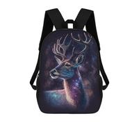 sinyumoney Galactic Deer Art Print-5 School Bags Lightweight Airport College Students Back Pack for Camping Outdoor Adventures And Daily Travel 17inch