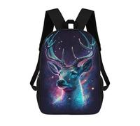 sinyumoney Galactic Deer Art Print-7 School Backpack Water Resistant Travel Backpack Computer Bag for Men, Women & Teenage Boys 17inch