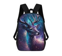 sinyumoney Galactic Deer Art Print-9 Rucksack School Secondary High School College Backpack Travel for Campus Outdoor Travel Sports 17inch