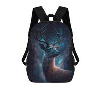 sinyumoney Galactic Deer Majesty School Backpack Business Laptop Rucksack Bag Unisex Casual Daypack for Men, Women & Teenage Boys 17inch