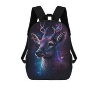 sinyumoney Galactic Deer Portrait-5 Backpack School Bag High Secondary School Bags Casual Backpack for Teenage Girls Boys Women Men 17inch
