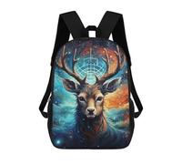 sinyumoney Galactic Deer Portrait Backpack Cartoon Plush Bag, 3D Backpack for Kids School Bag Birthday Gift Idea for Boys And Girls 17inch