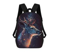 sinyumoney Galactic Deer Profile-3 School Bags Fashion Stationery Backpack Waterproof Casual Daypacks for Men, Women & Teenage Boys 17inch